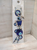 Evil eye keychain with butterfly