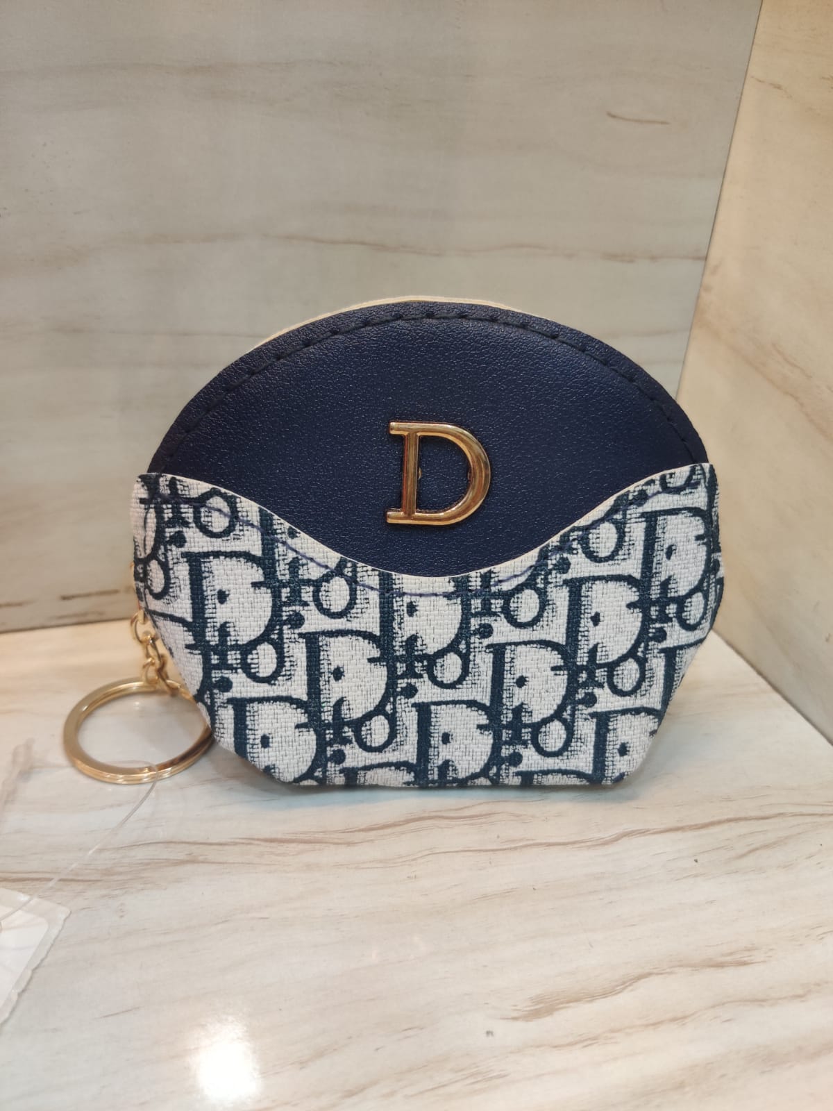 Monogram Pattern Keyring Pouch