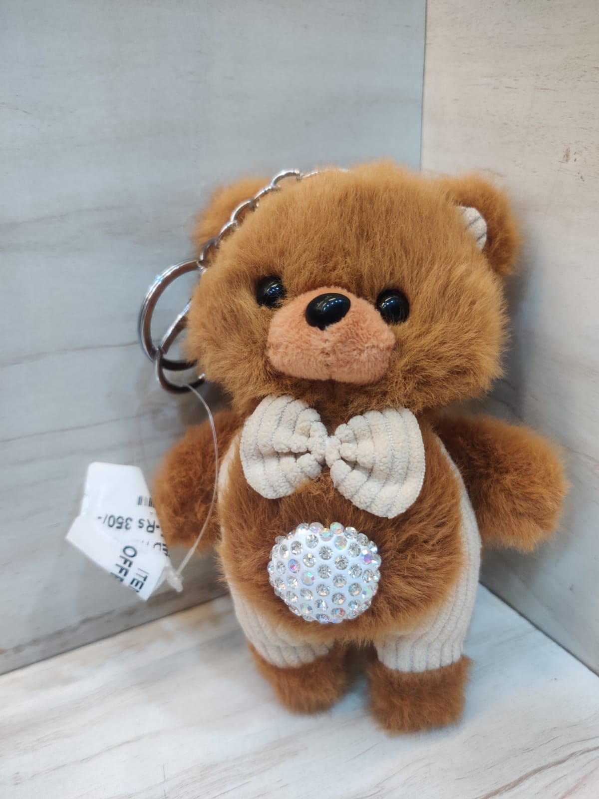 Brown Plush Bear Keychain