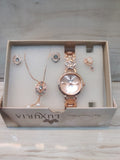 Premium Rose Gold Watch with Accessories