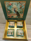 Premium Emerald Green Hamper Box with 4 Matching Inner Sweet/Dry Fruit Boxes