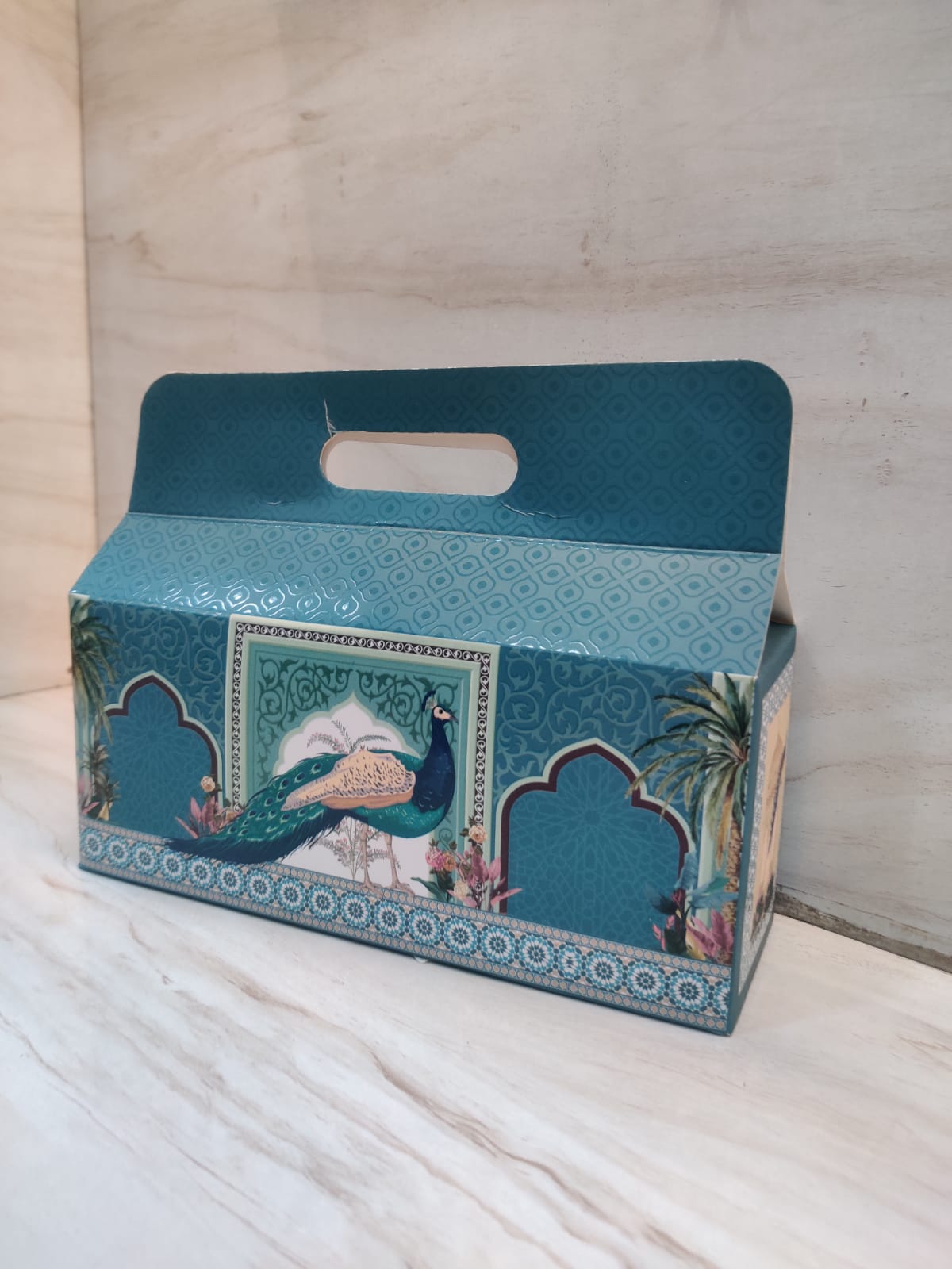 Shahi Peacock 3-Jar Closed Hamper Box