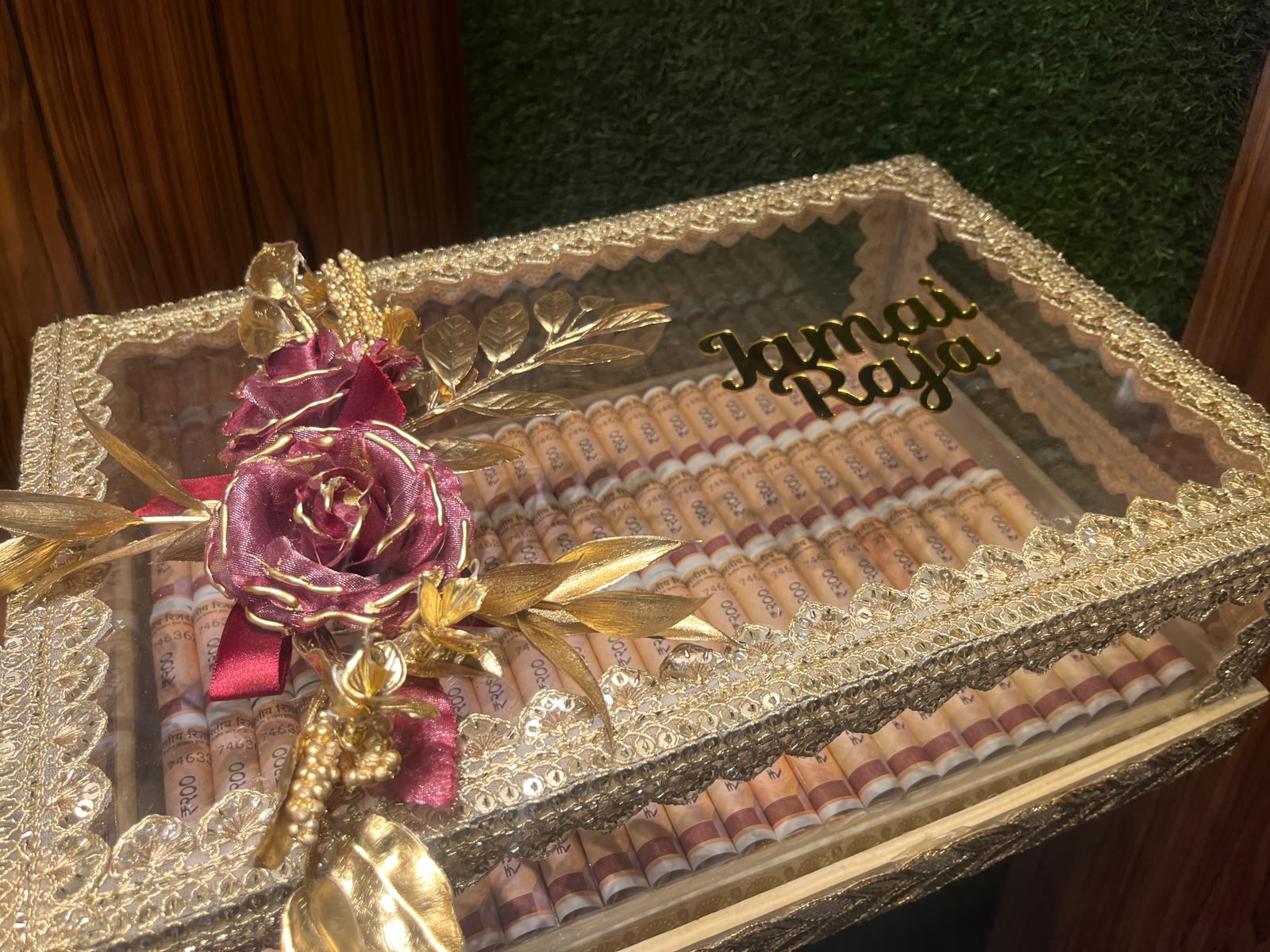 21,000/- vala acrylic box vala shagun