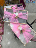 Royal Pink Bloom Trousseau Trays