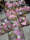 Handcrafted Gold Border Saree Packing Covers with Net Bow