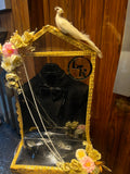 Luxury Handcrafted Pearl Garland Groom Wedding Display Frame