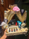 Luxury Handcrafted Men’s Cosmetic & Fragrance Trousseau Basket(These are the making charges items will be charged extra as per your budget)