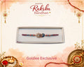 Peacock Floral Stone-Studded Designer Rakhi