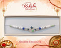 Silver Mayur & Pearl Beaded Rakhi