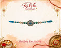 Floral Enamel & Crystal Accent Rakhi