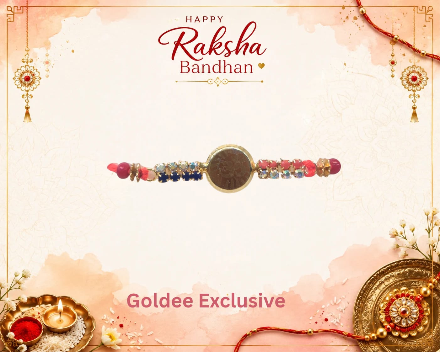 Om & Crystal Rakhi
