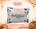 Floral Evil Eye & Beaded Designer Rakhi