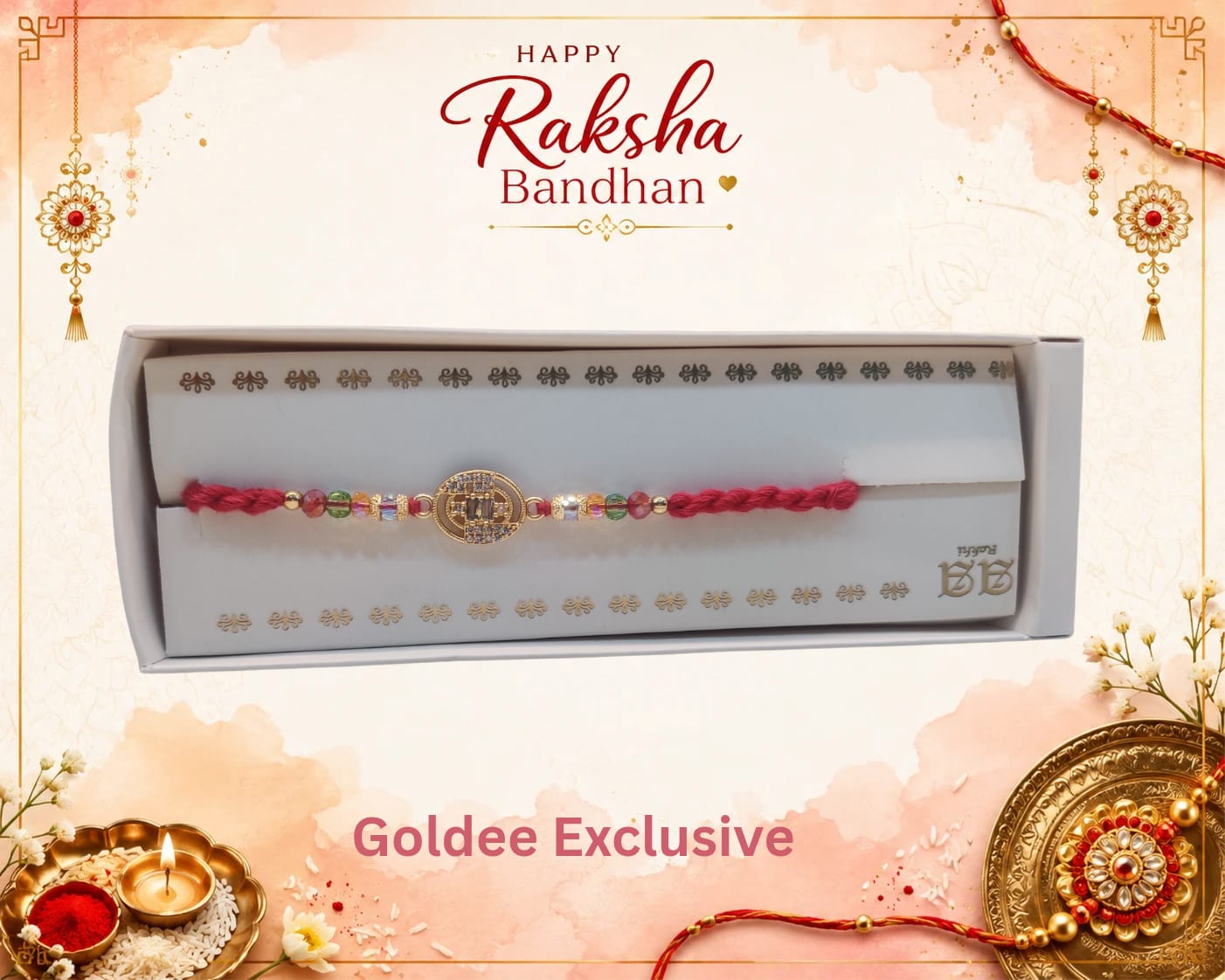 Veera Crystal Beaded Rakhi