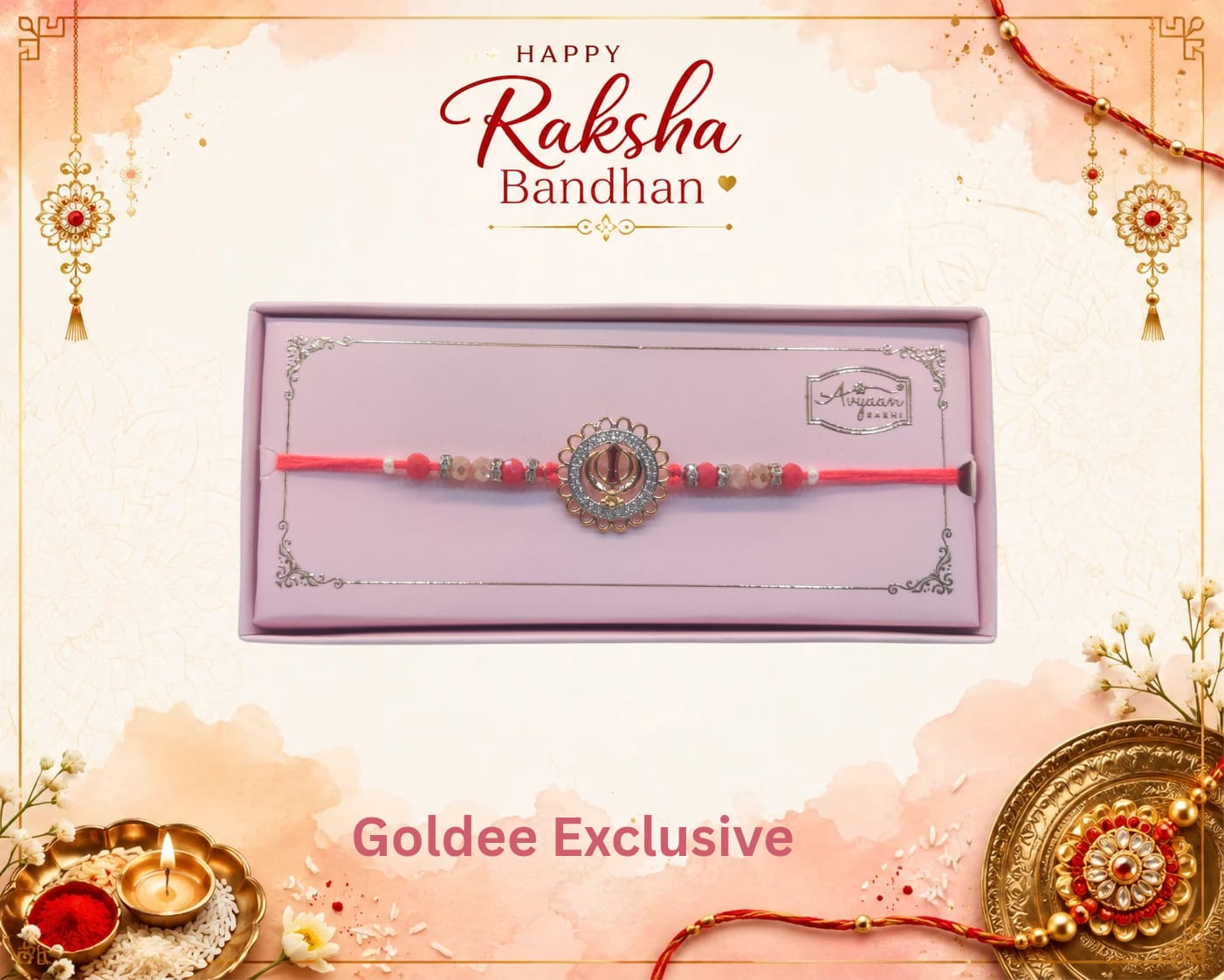 Diamond Beaded Rakhi