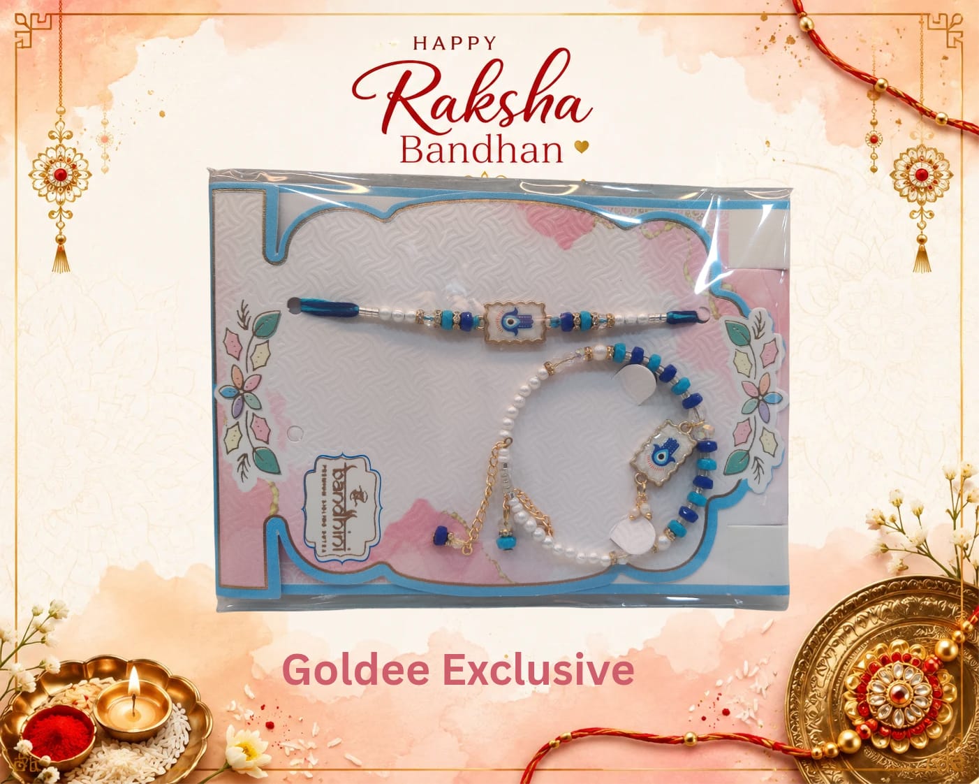 Evil Eye Bhaiya Bhabhi Rakhi Set