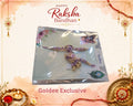 Lavender Bhaiya Bhabhi Rakhi Set