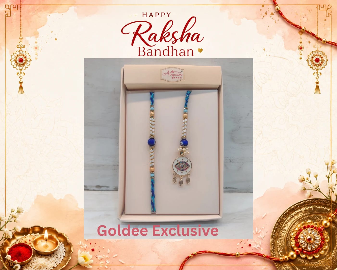 Evil Eye Bhaiya Bhabhi Rakhi Set