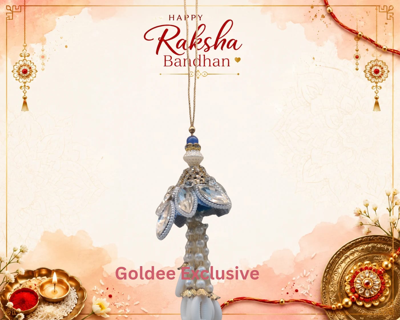 Silver Flower Rakhi