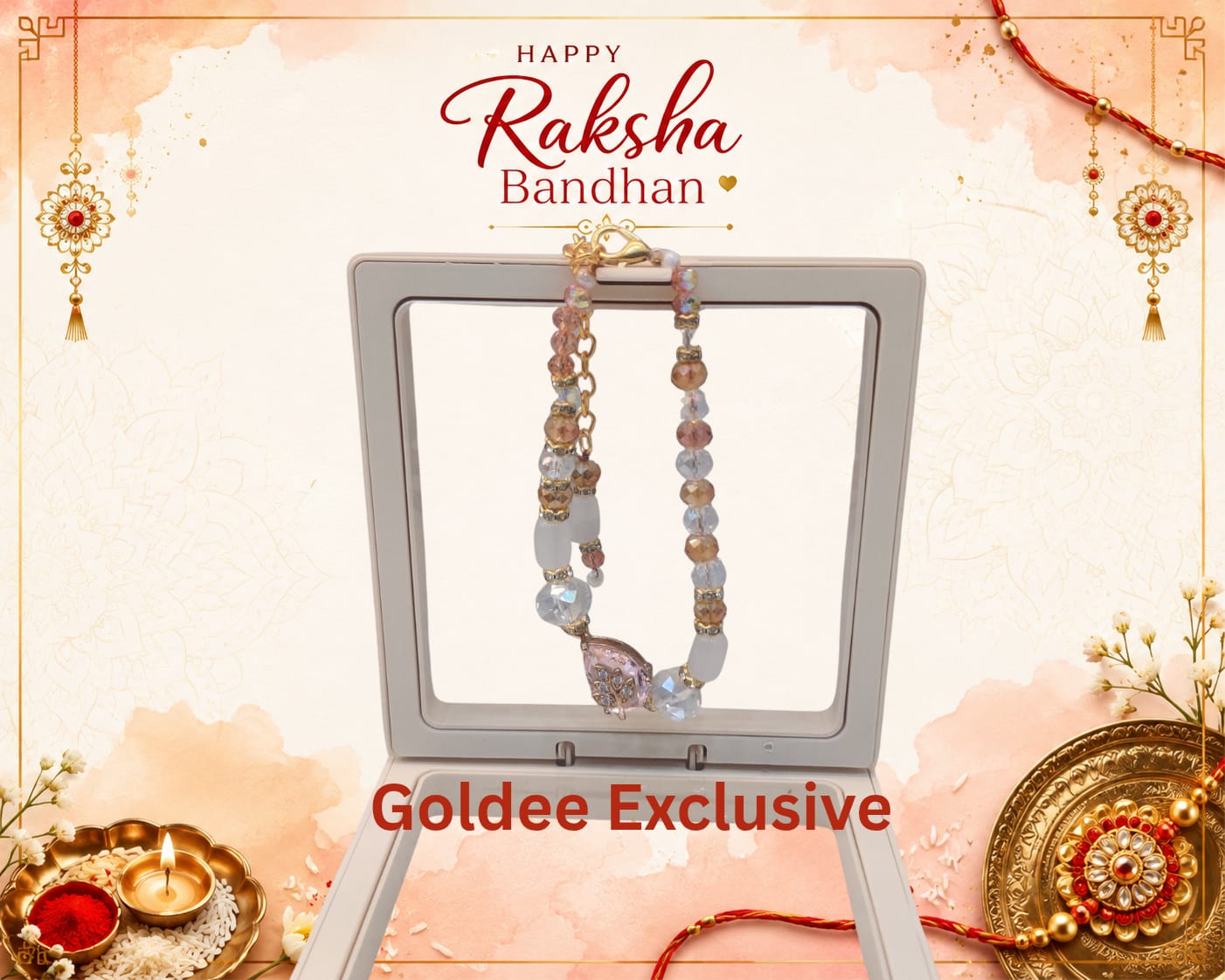 Crystal Beaded Bracelet Lumba Rakhi