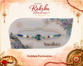 Exclusive - Peacock Blue & Turquoise Rakhi