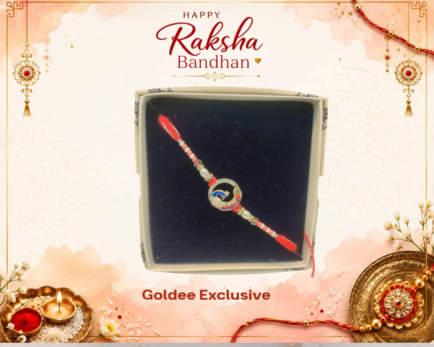 Premium - Stone-Studded Rakhi
