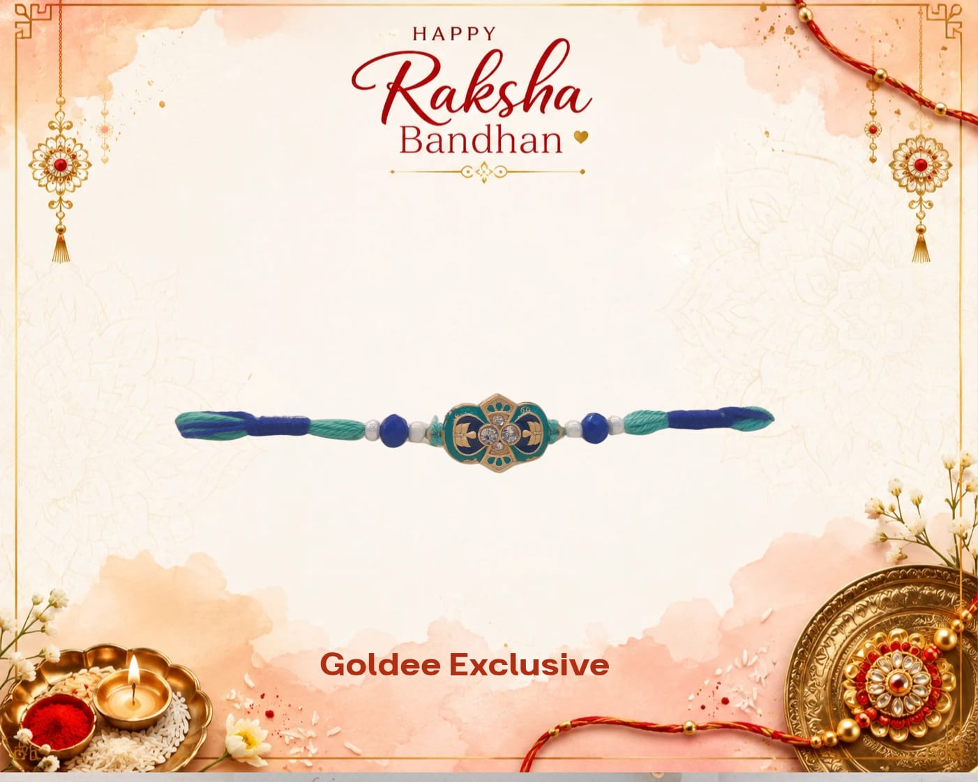 Exclusive - Blue Designer Rakhi
