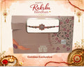 Exclusive - Star-Shaped Wooden Kundan Floral Rakhi