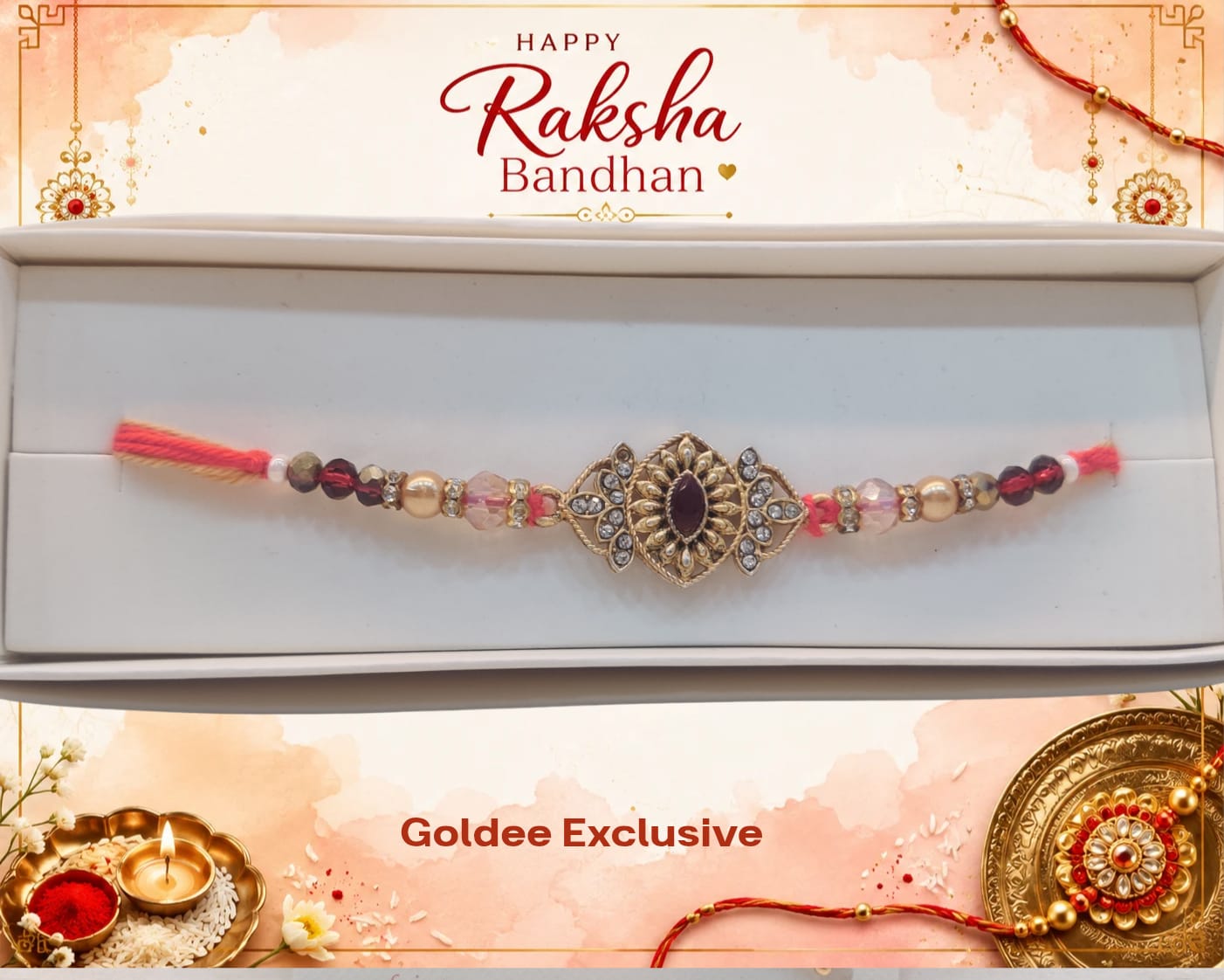 Exclusive - Floral Centerpiece Rakhi