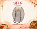 Exclusive - Grey Crystal & Blue Evil Eye Bracelet Rakhi