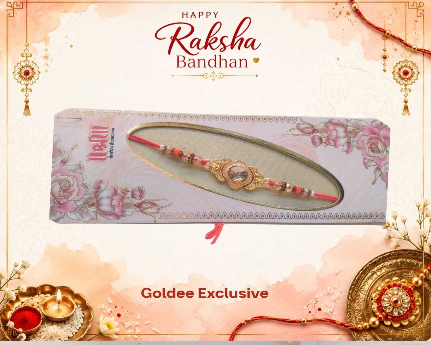 Exclusive - Golden and Orange Rakhi