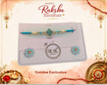 Exclusive - Turquoise Crystal Beaded Rakhi