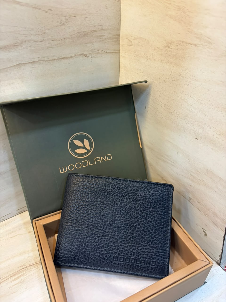 Navy Blue Leather Wallet