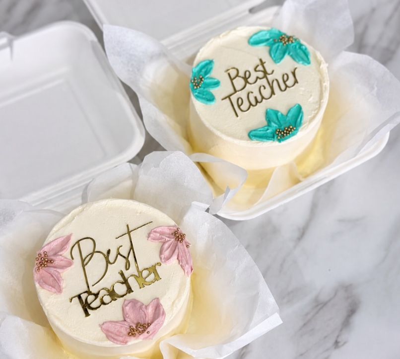 Bento Cake with acrylic topper