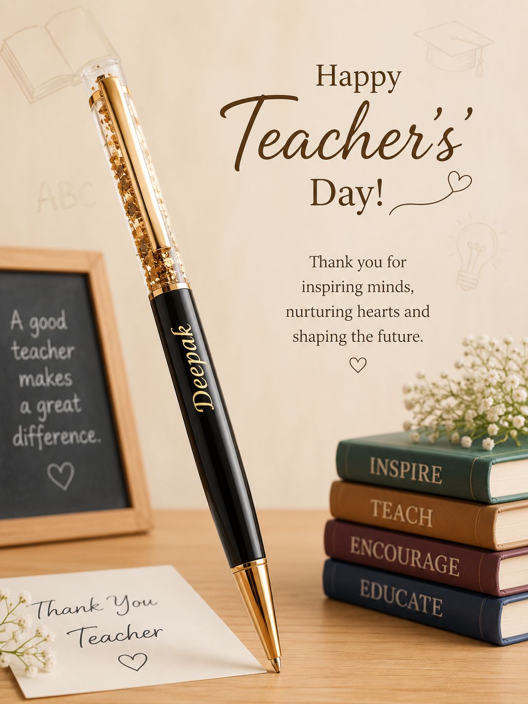 Customised name on pen