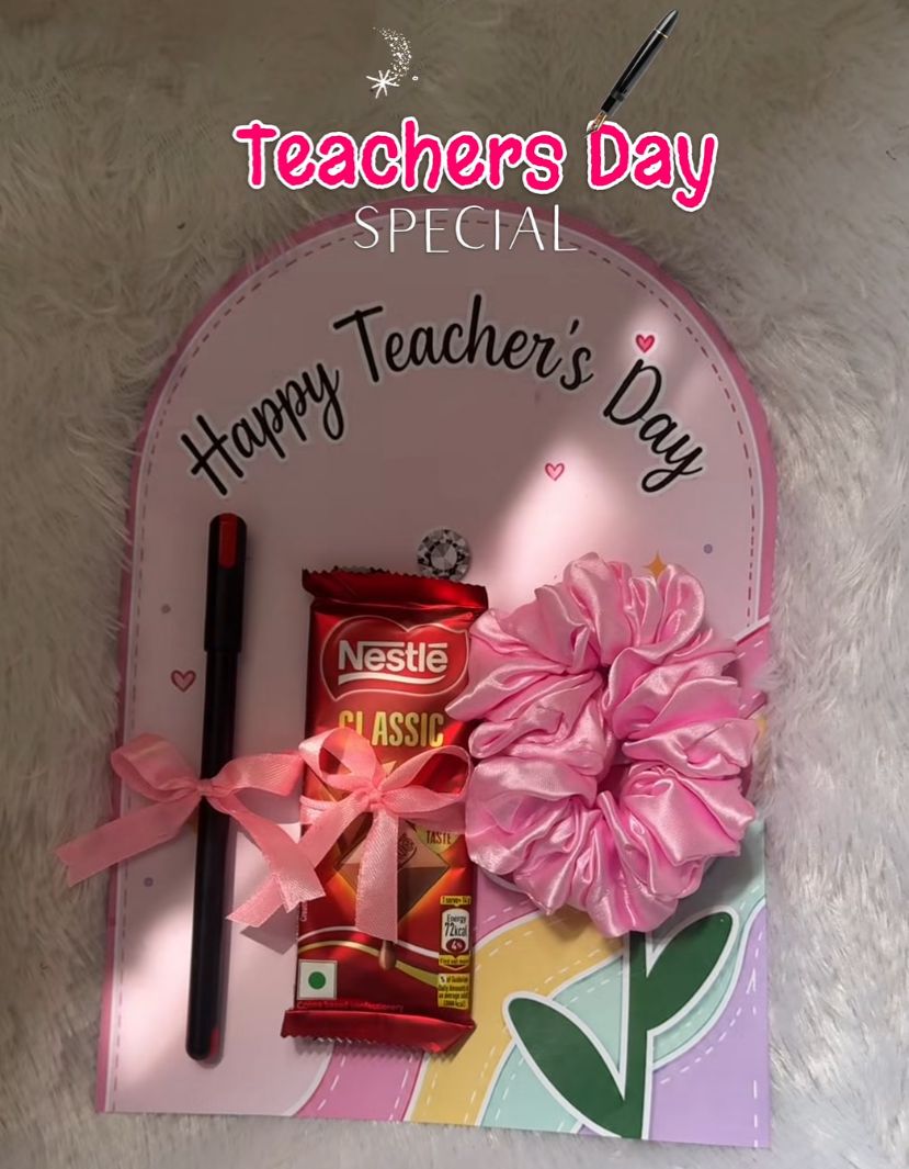 Teacher's Day Scrunchie Card