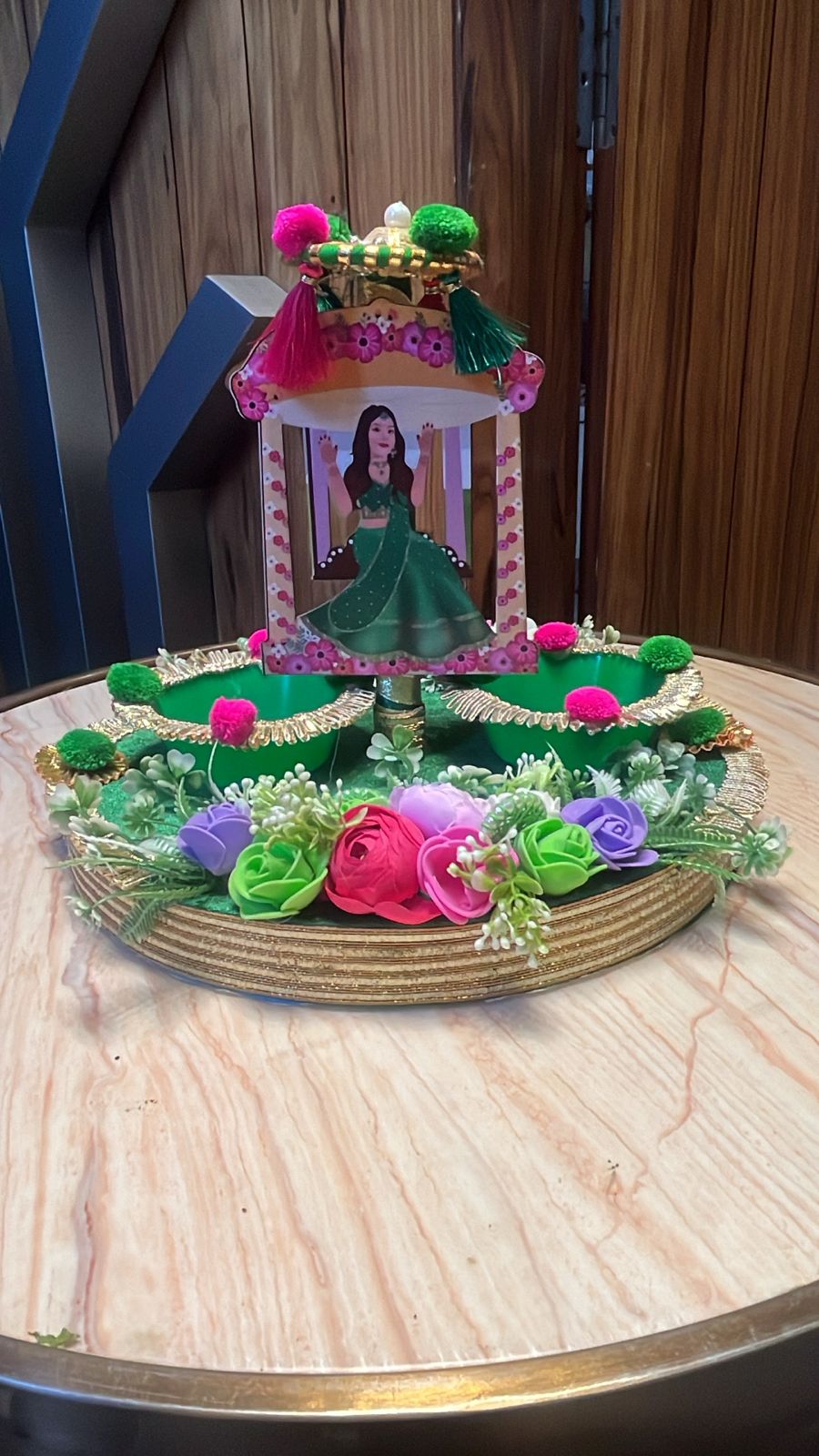 Jhula Twin-Bowl Mehndi Tray