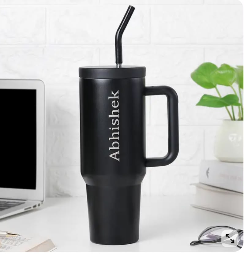 Personalized Matte Black Stainless Steel