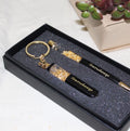 Custom Engraved Gold Pen & Keyring Gift Box