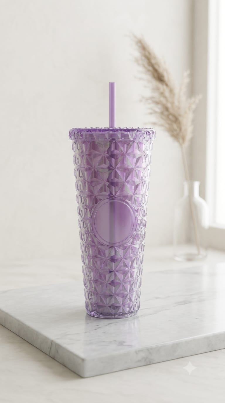 Lavender Glass Tumbler