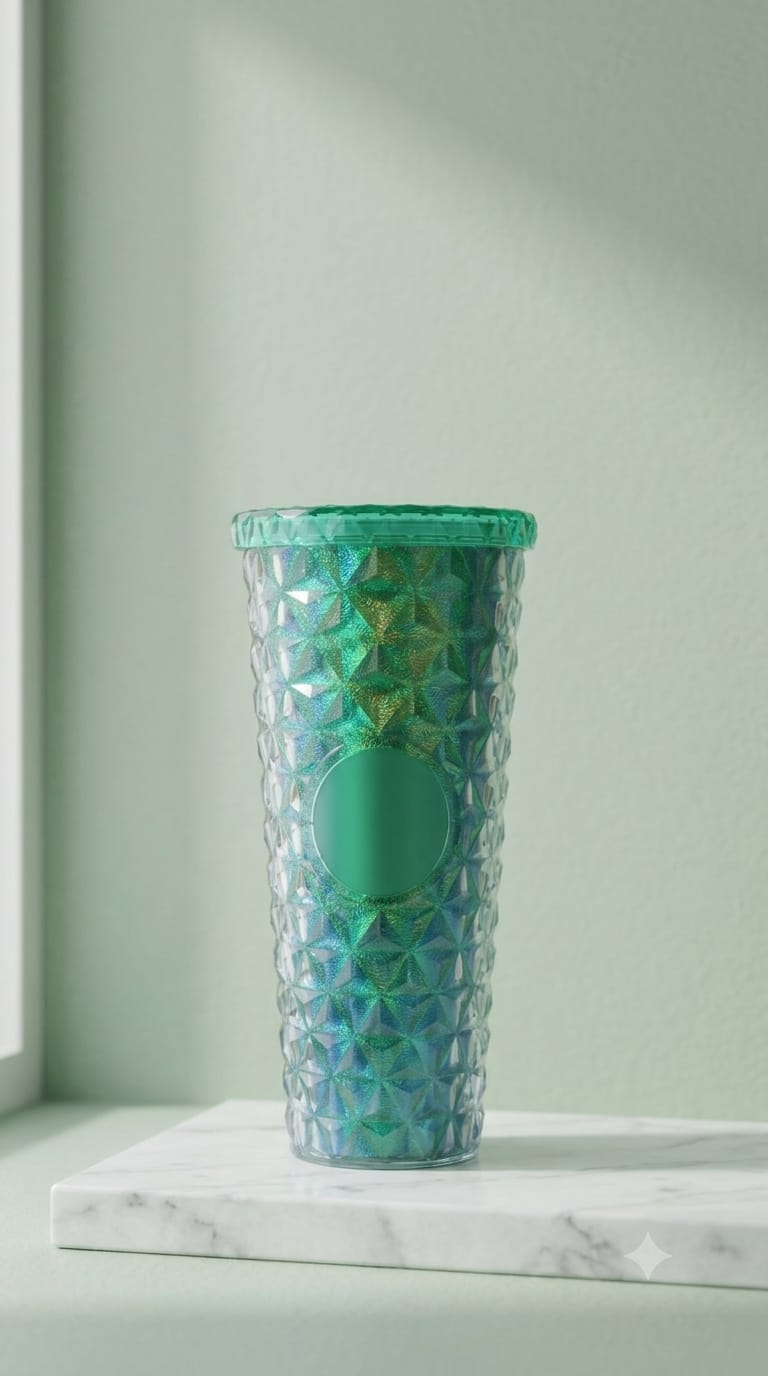 Green Glass Tumbler