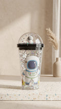 Black & Silver Space Astronaut Tumbler