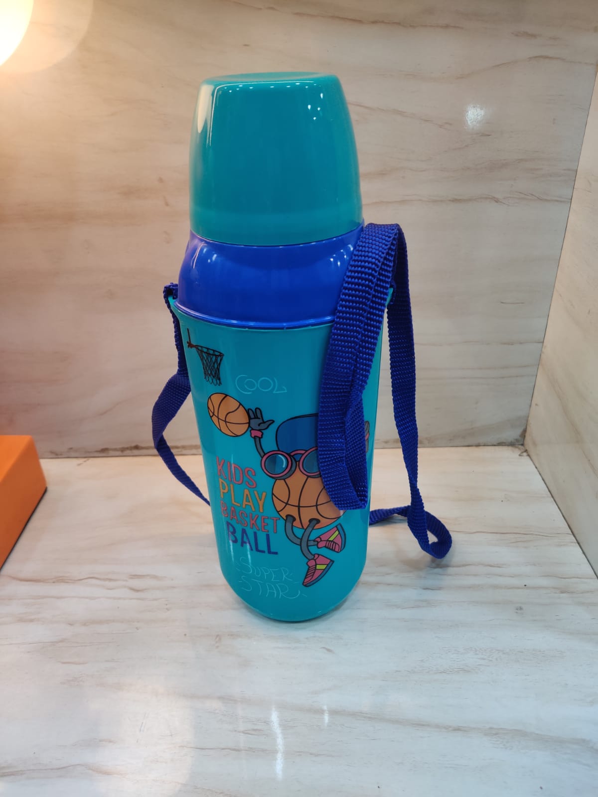 Teal Basketball Water Bottle