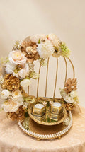 Golden cage Floral Ring Platter.Buy for