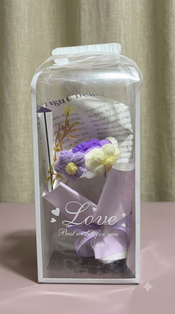 Purple Flower Corchet Bouquet