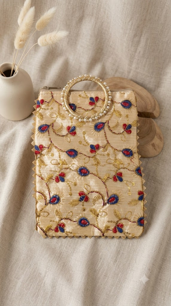 Small Round Handle Print Potli