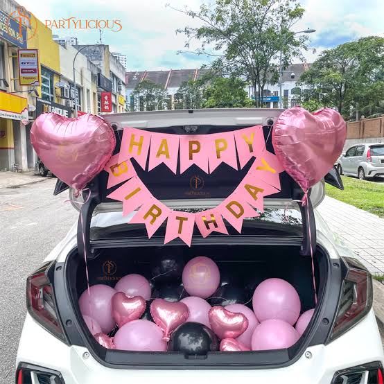 Pink Theme Car Decor
