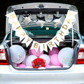 Pink and White balloon Car Decor