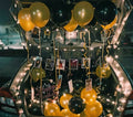 Black and Gold with Lights Car Decor