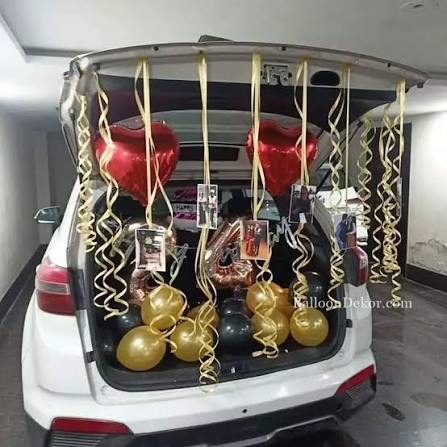 Ribbon Car Birthday Decor