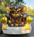 Birth Day Car  Decor Yellow and Black Ballon